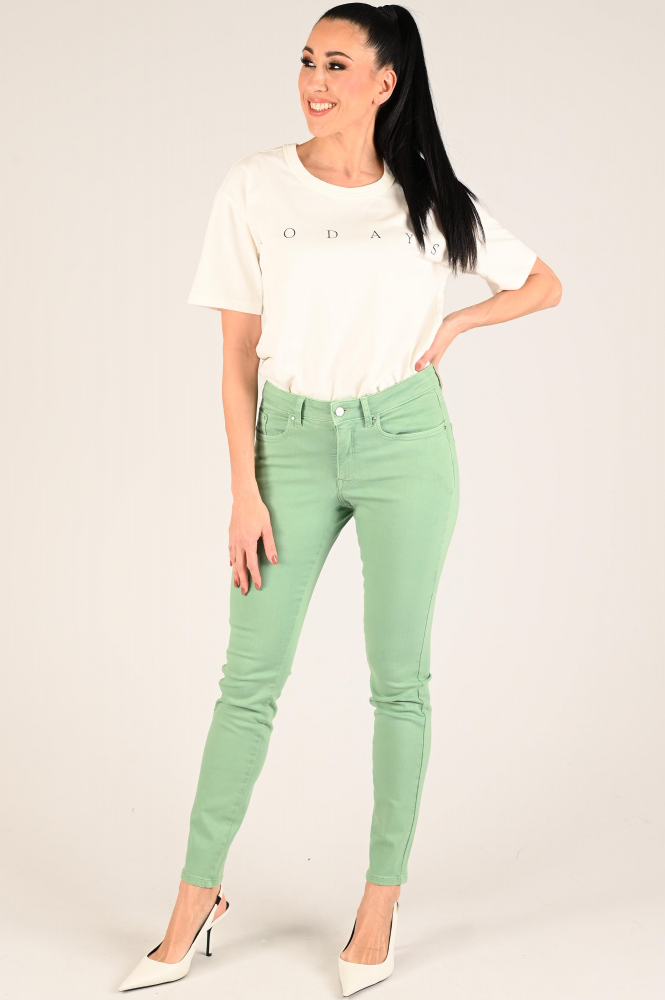 NickJean Kathy slim reg. Broek Groen