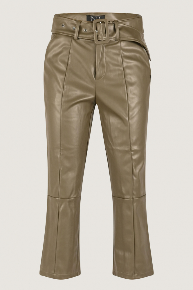 NickJean Tysa leather Broek Groen