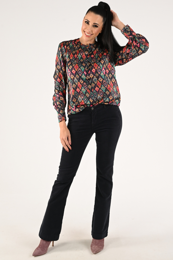By-Bar leila cord Broek Blauw