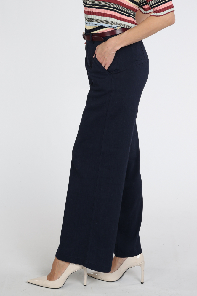 Rosner Mara Wide Leg  Broek Blauw
