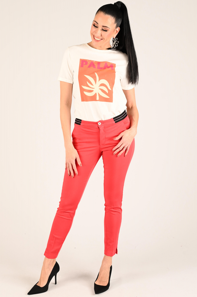 NickJean Sandy slim Broek Rood