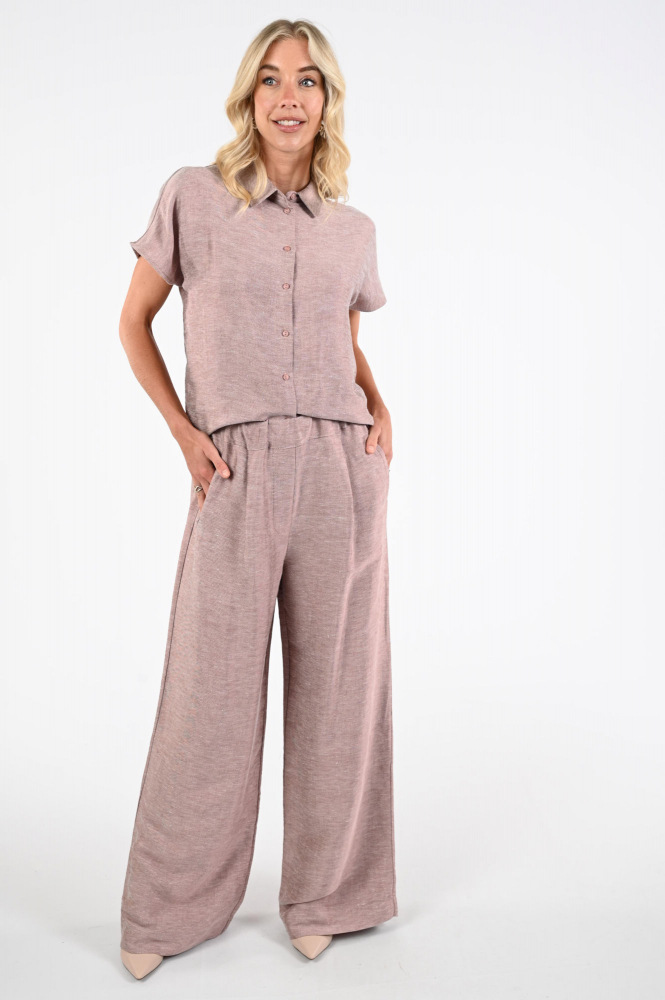 By-Bar celin gloss pants Broek Roze