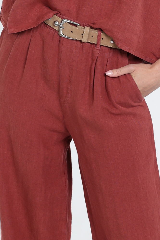 Penn & Ink S26Z844 Broek Rood