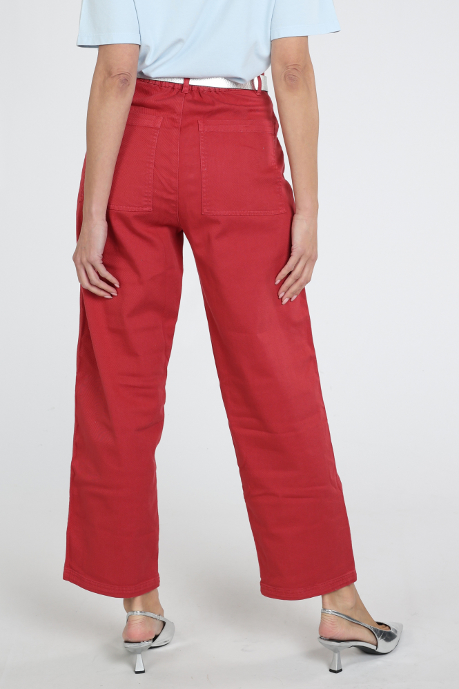 Penn & Ink S26Z851 Broek Rood