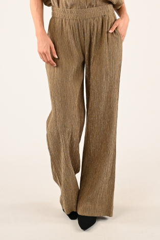 By-Bar amie lurex pant Geel