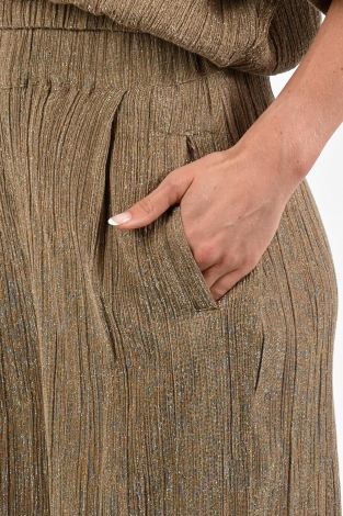 By-Bar Benji lurex pants Goud