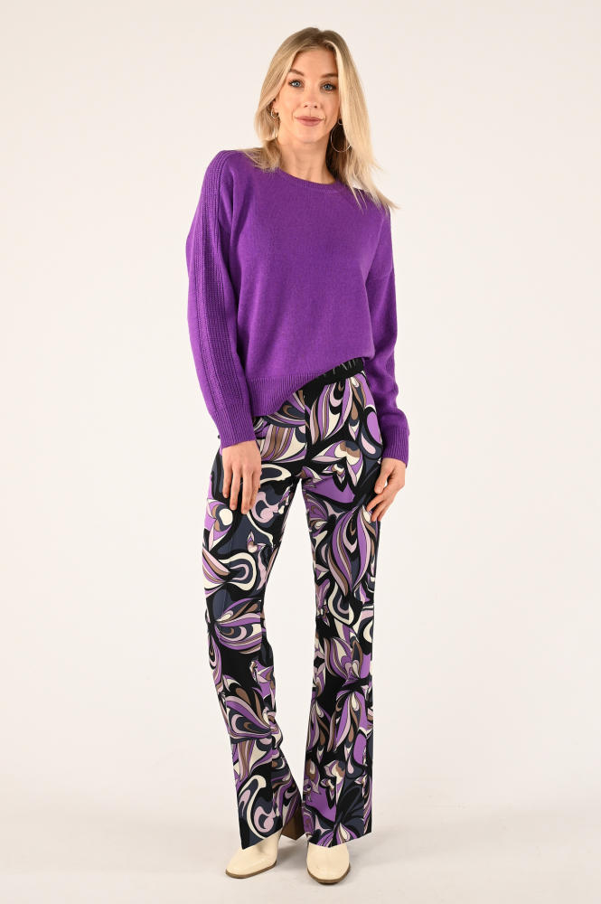 Cambio Flower  Broek Zwart