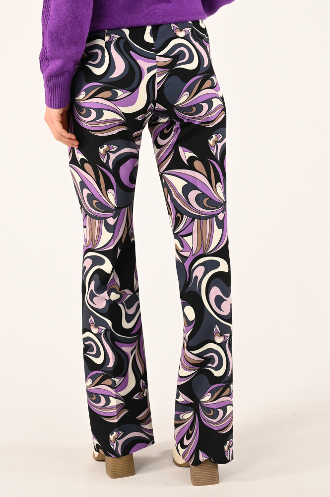 Cambio Flower  Broek Zwart