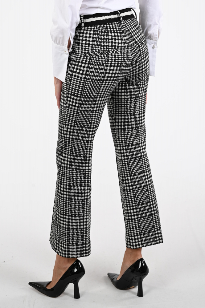 Cambio Francoise check Broek Zwart