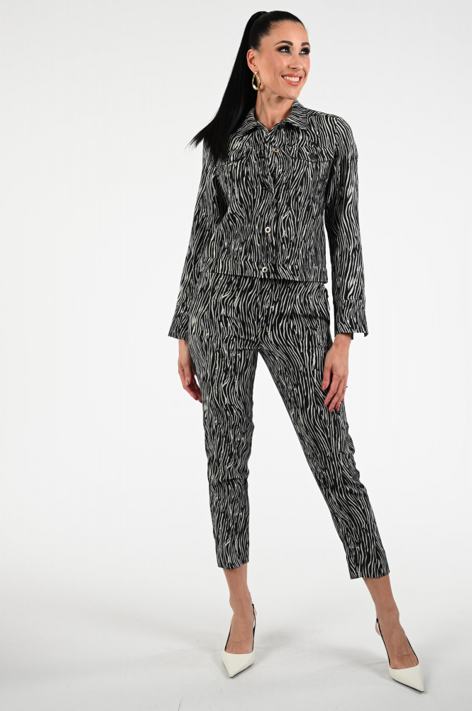 KYRA Two tone Joes-s25 Broek Zwart