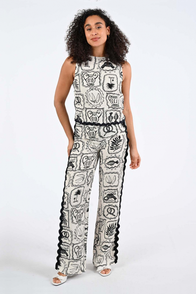 Fabienne Chapot CLTTRS22SS260234 Broek Zwart