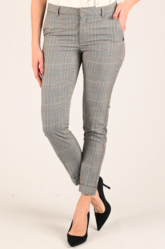 NickJean Sandy slim long Broek Grijs