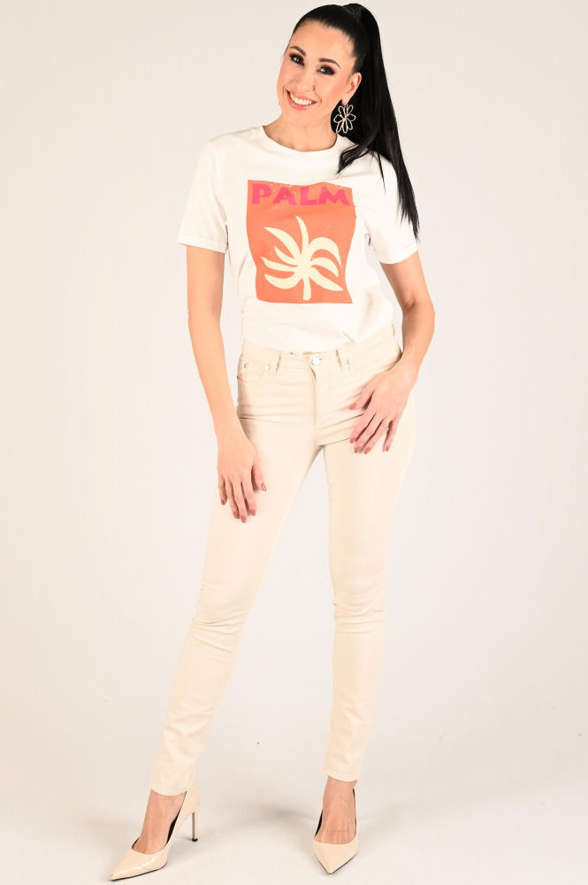 NickJean Lindsey slim Broek Wit