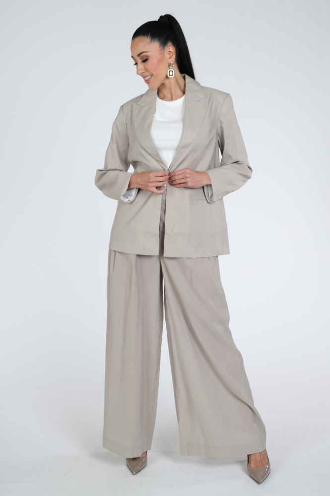 WithBlack WBLMARLEEN TAIL Broek Beige