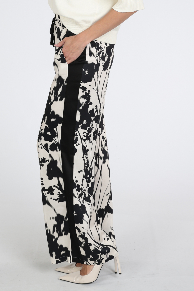 Rosner Mara Wide Leg Galon  Broek Beige