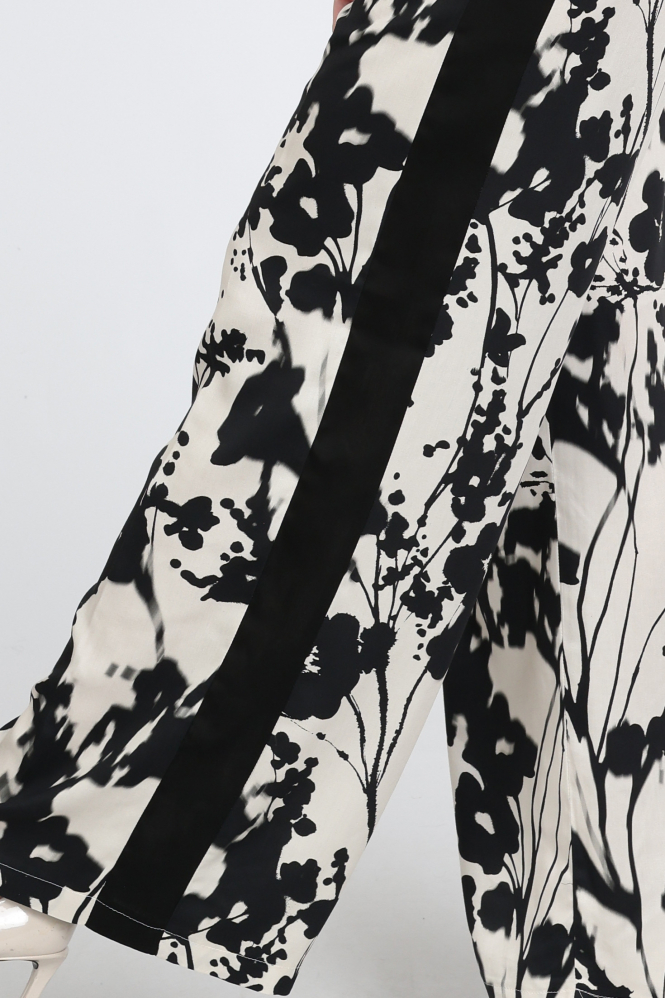 Rosner Mara Wide Leg Galon  Broek Beige