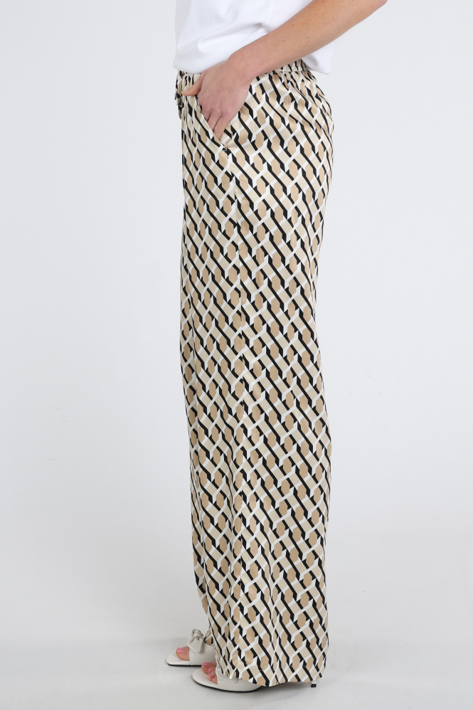 Rosner Mara wide leg easy Broek Beige