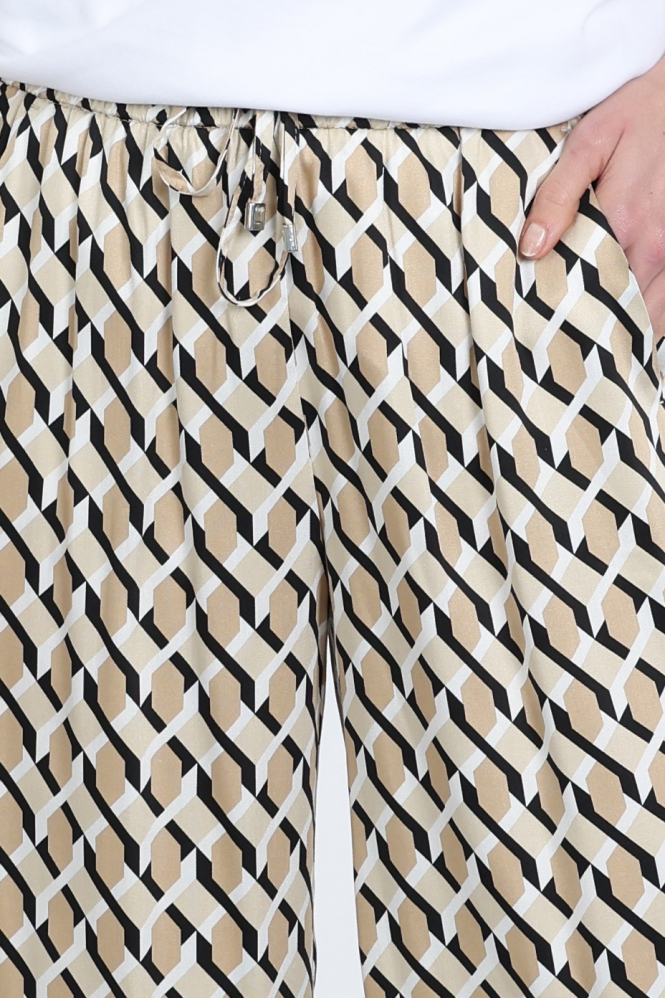 Rosner Mara wide leg easy Broek Beige