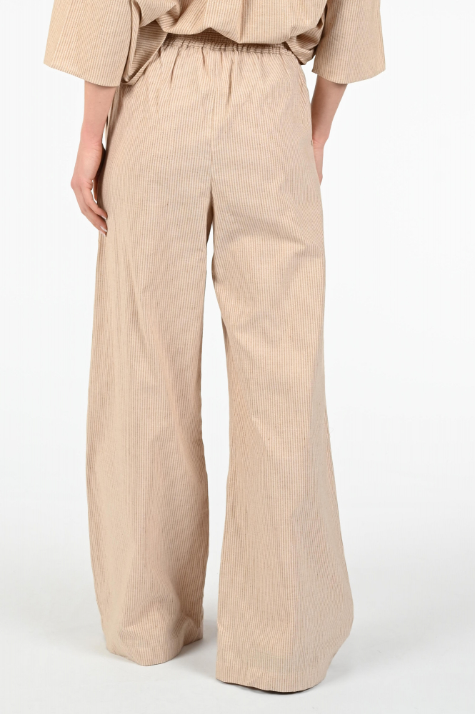 By-Bar Randy stripe Broek Beige