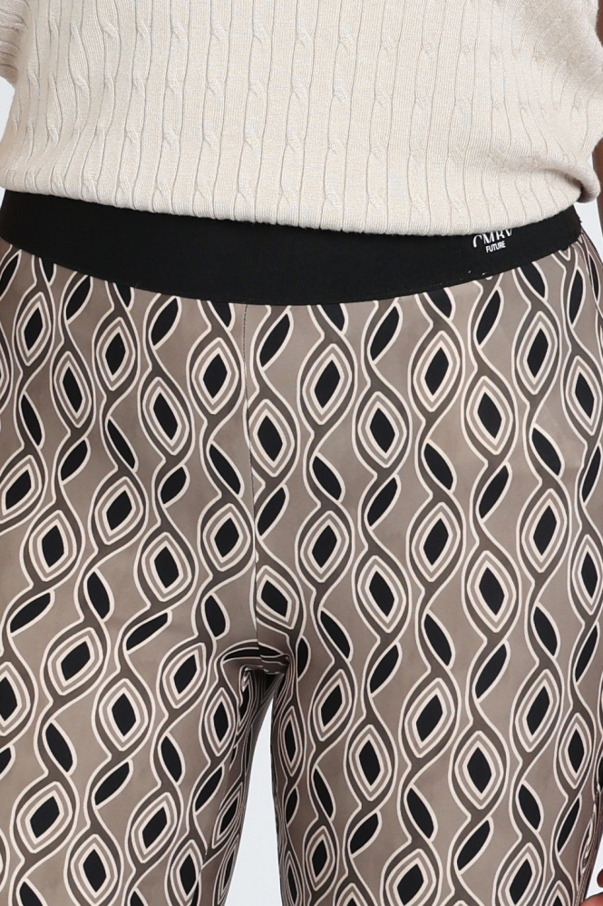 Cambio Flower Broek Bruin