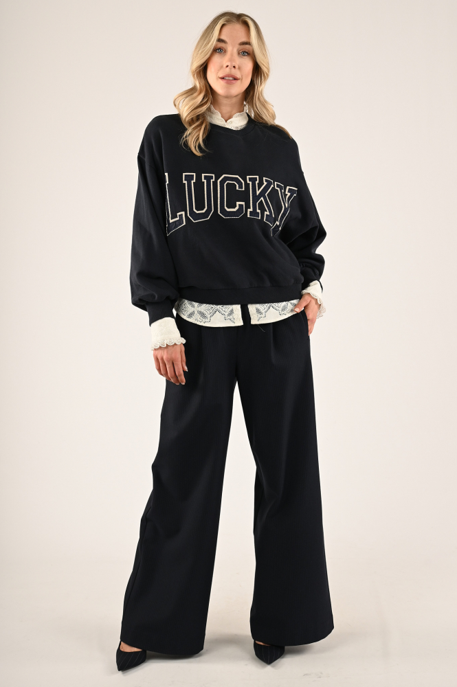 By-Bar benji stripe pant Broek Blauw