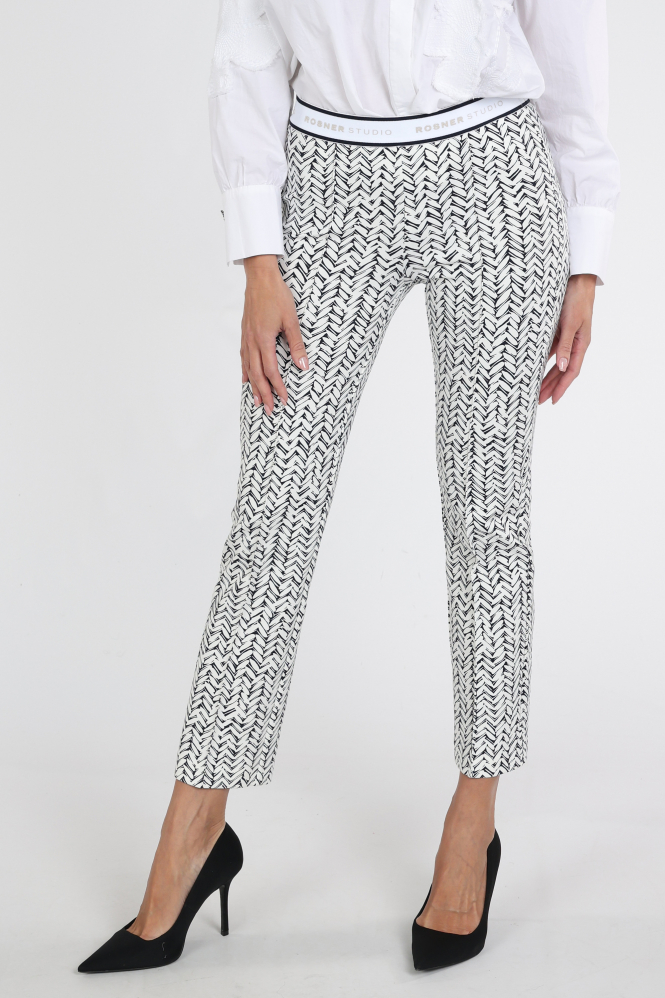 Rosner Alisa Slim Easy  Broek Blauw