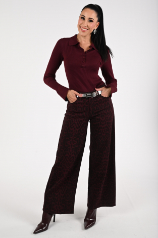 Co'couture Leo CC wide pant Rood