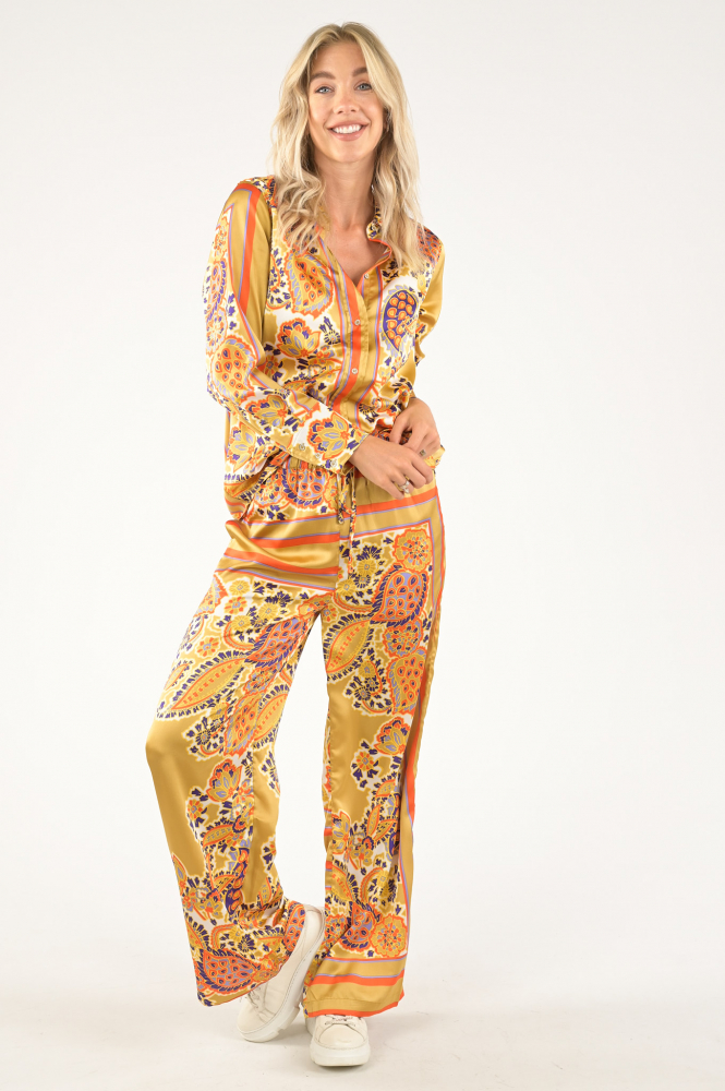 Co'couture scarf pants Broek Geel