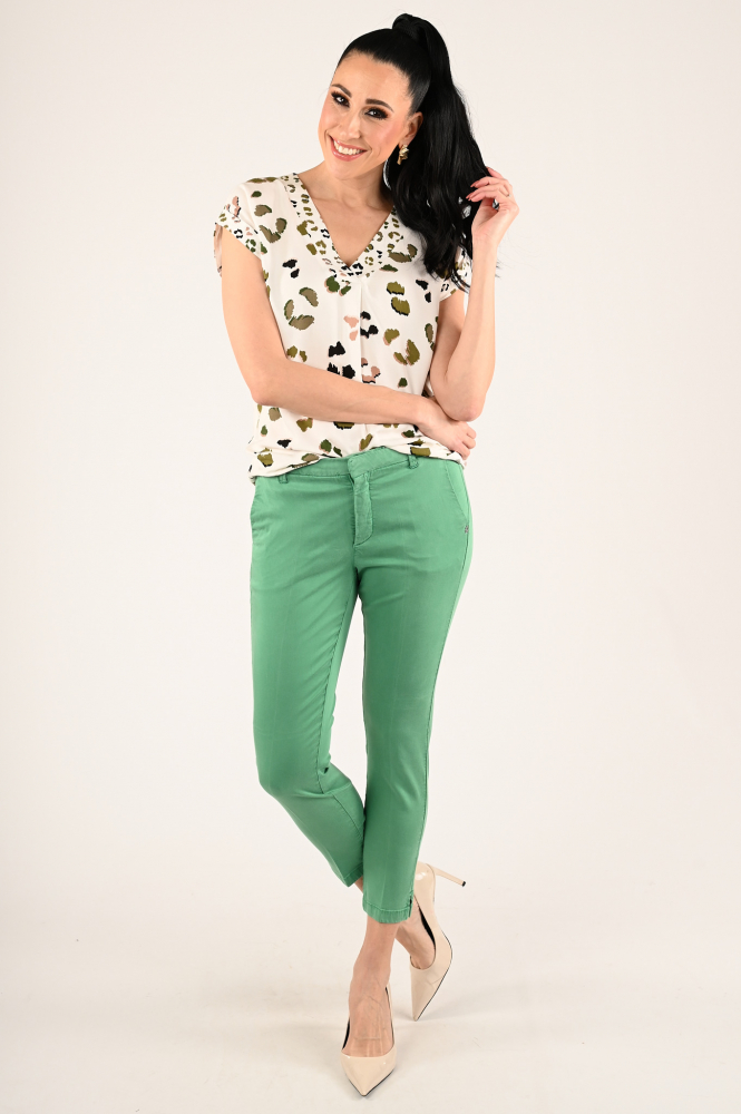 NickJean Sandy Slim Ankle Chino Groen