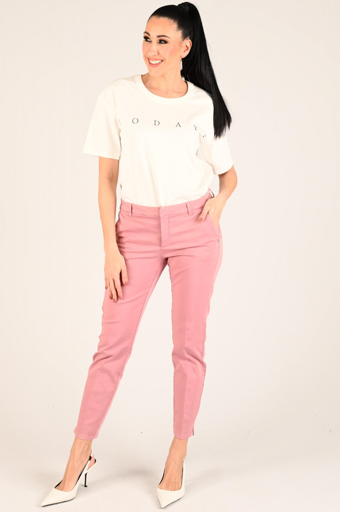 NickJean Sandy slim long Chino Rood