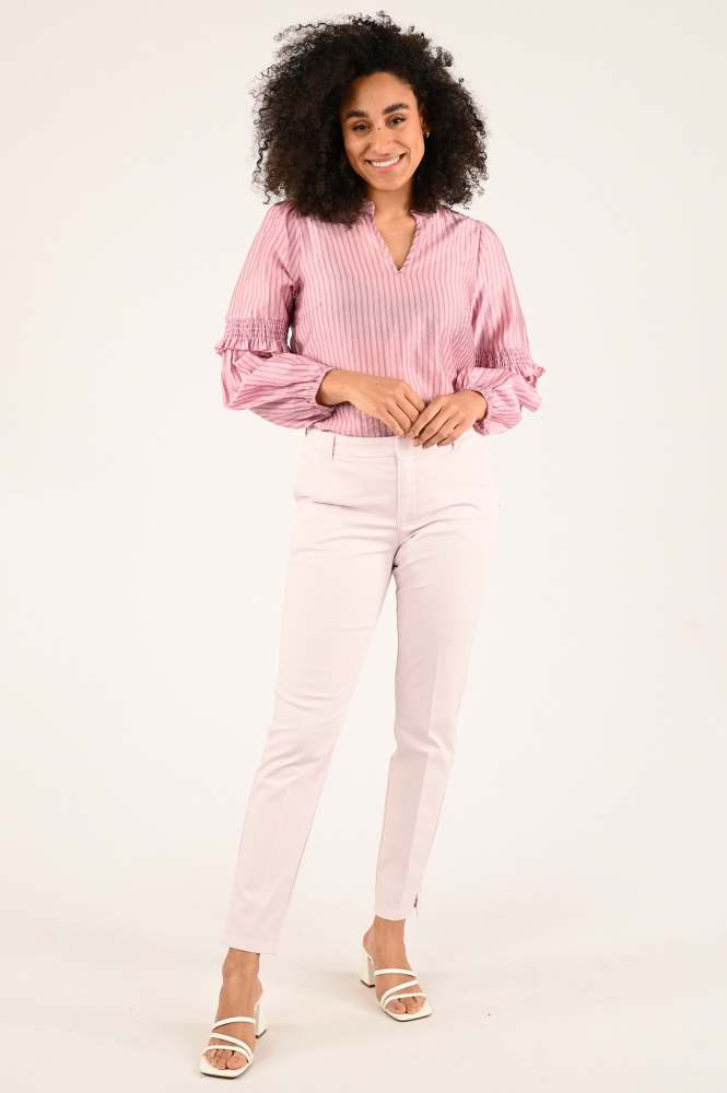 NickJean Sandy Slim long Chino Roze