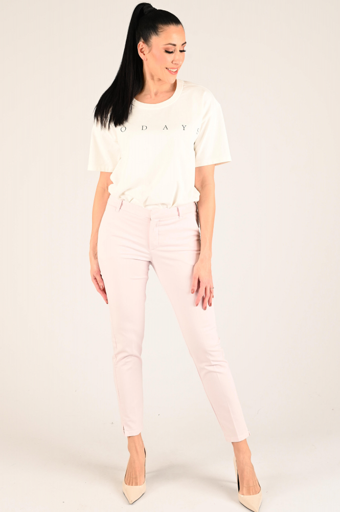 NickJean Sandy slim long Chino Roze