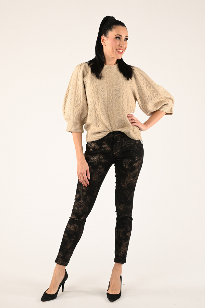 NickJean Sandy Gold Chino Zwart
