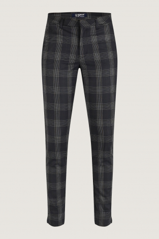 NickJean Sandy Check Split Blauw