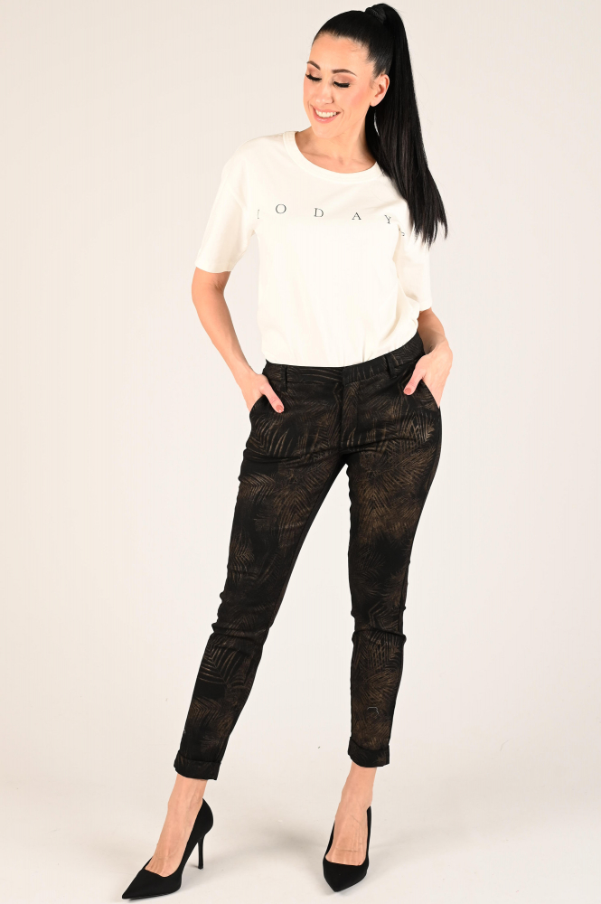 NickJean Sandy slim long Chino Geel