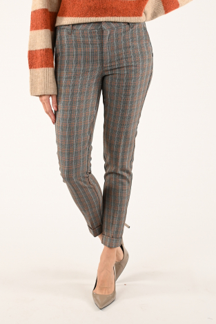 NickJean Chino Check Oranje