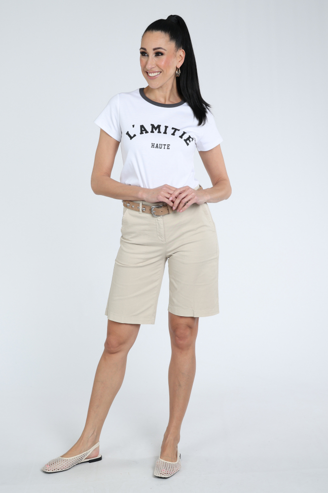 Cambio Stella bermuda Short Beige