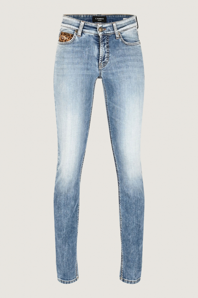 Cambio Paris long Jeans Blauw