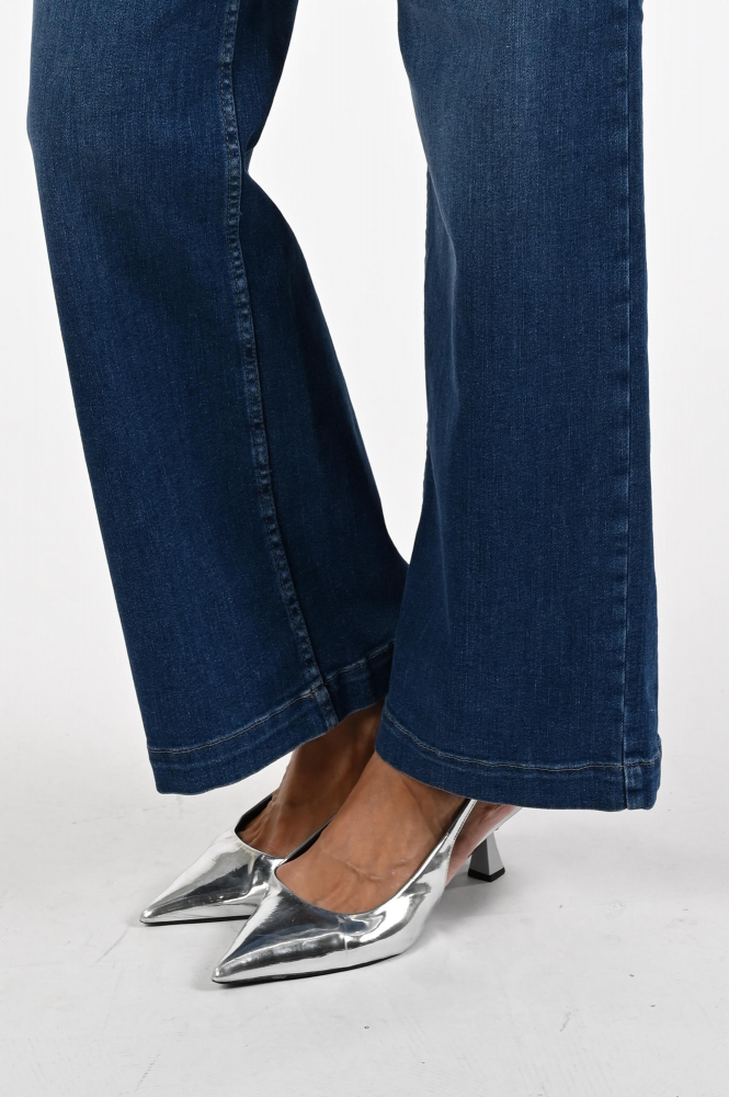 Rosner Audrey Wide Leg Jeans Blauw