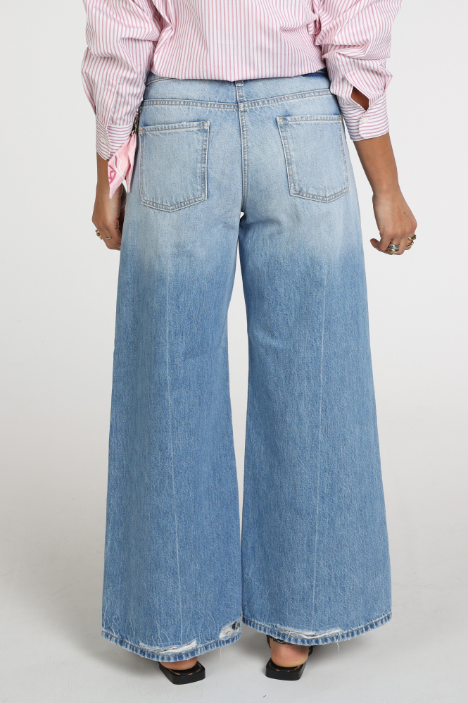 Cambio palazzo cropped Jeans Blauw
