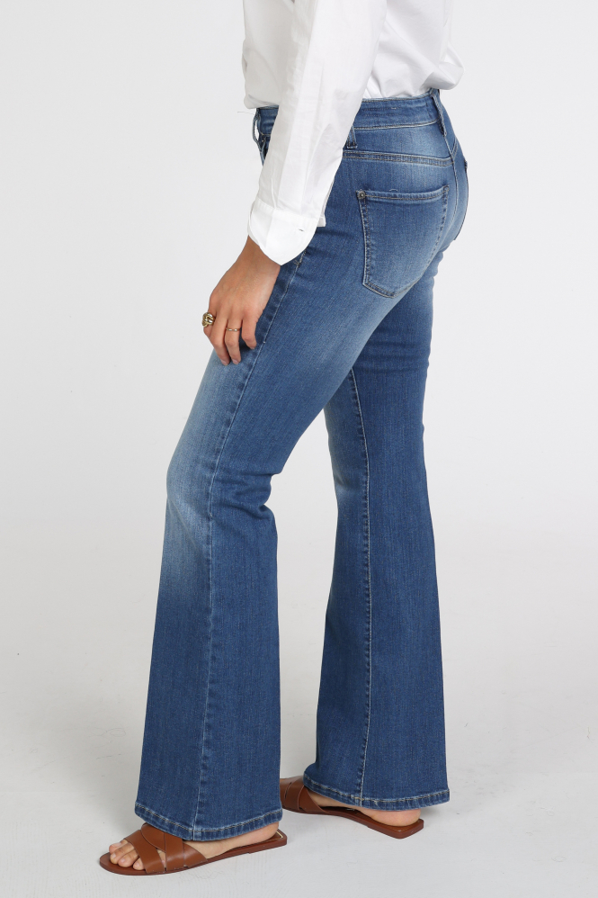 Cambio Paris flared Jeans Blauw