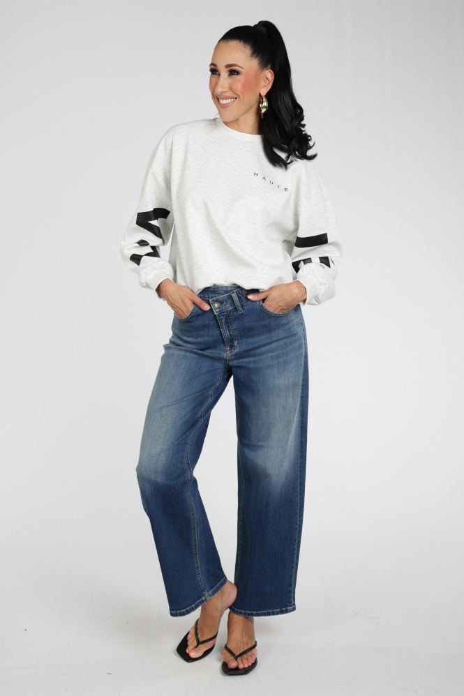 Cambio Baggy 9129013203 Jeans Blauw