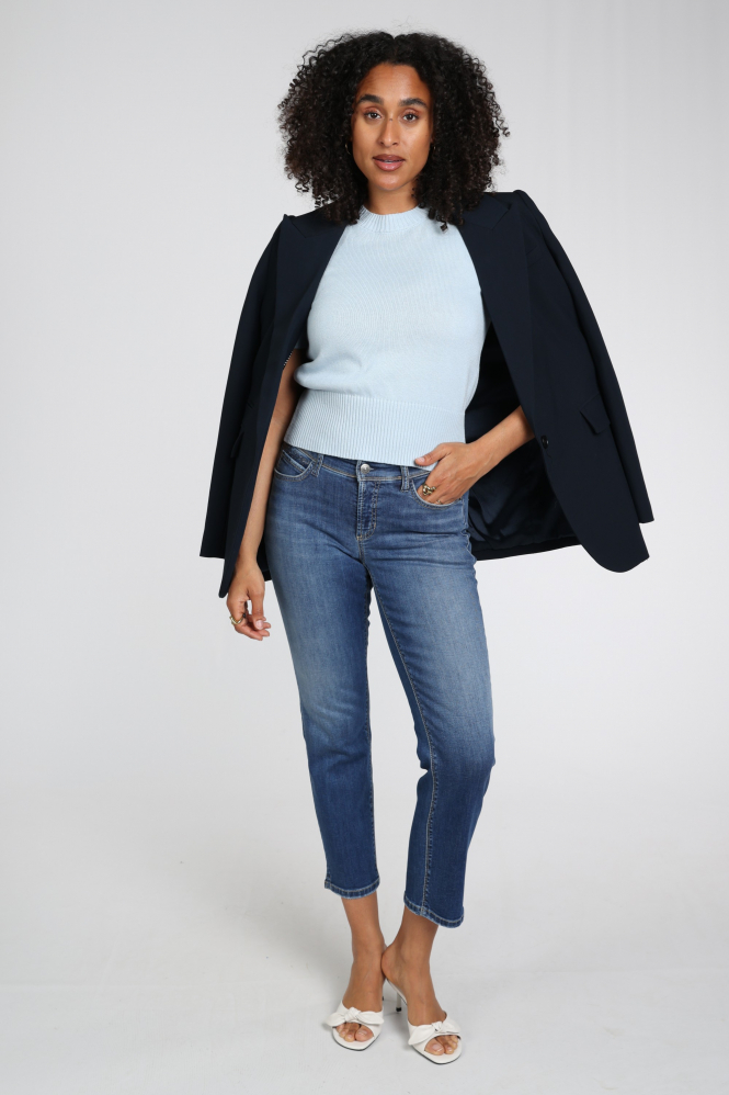 Cambio Piper short Jeans Blauw