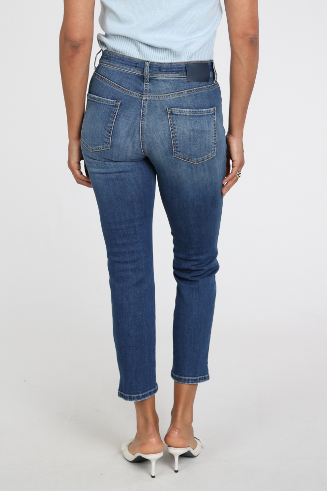 Cambio Piper short Jeans Blauw