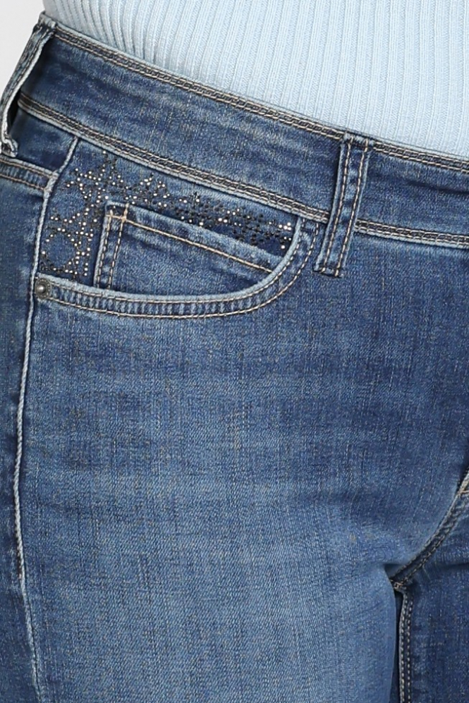 Cambio Piper short Jeans Blauw