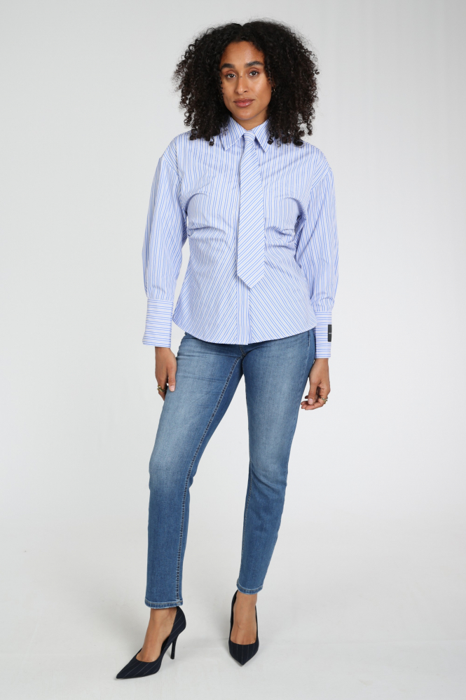 Cambio parla seam 9128 0053 15 Jeans Blauw