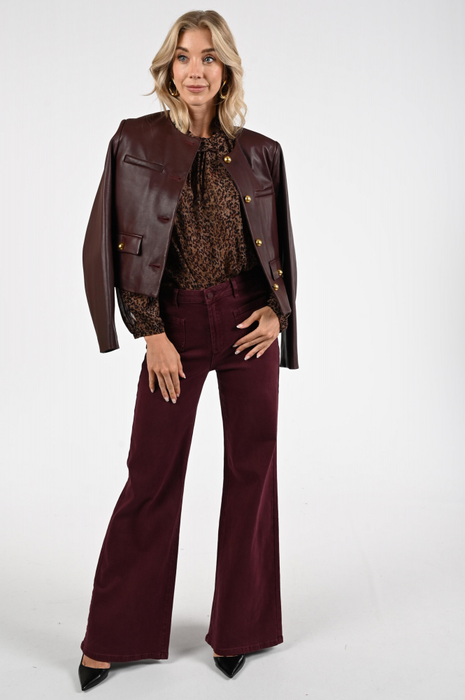 Floréz Ana Flared Pocket Jeans Paars