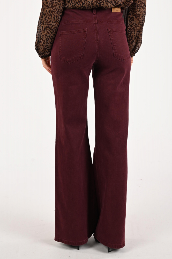 Floréz Ana Flared Pocket Jeans Rood