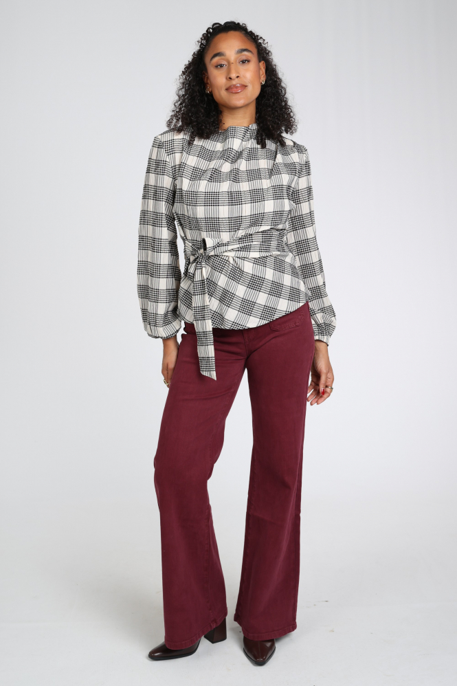 Florez ana flared pocket cr0103 Jeans Rood