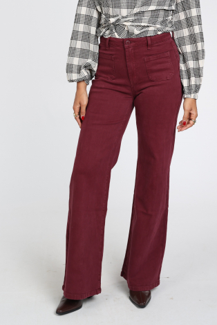 Florez ana flared pocket cr0103 Rood